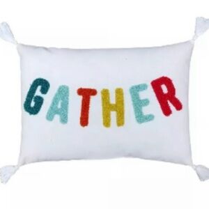 Gather Pillow Bullseye's Playground Pillow Lumbar Tassels Colorful NEW
